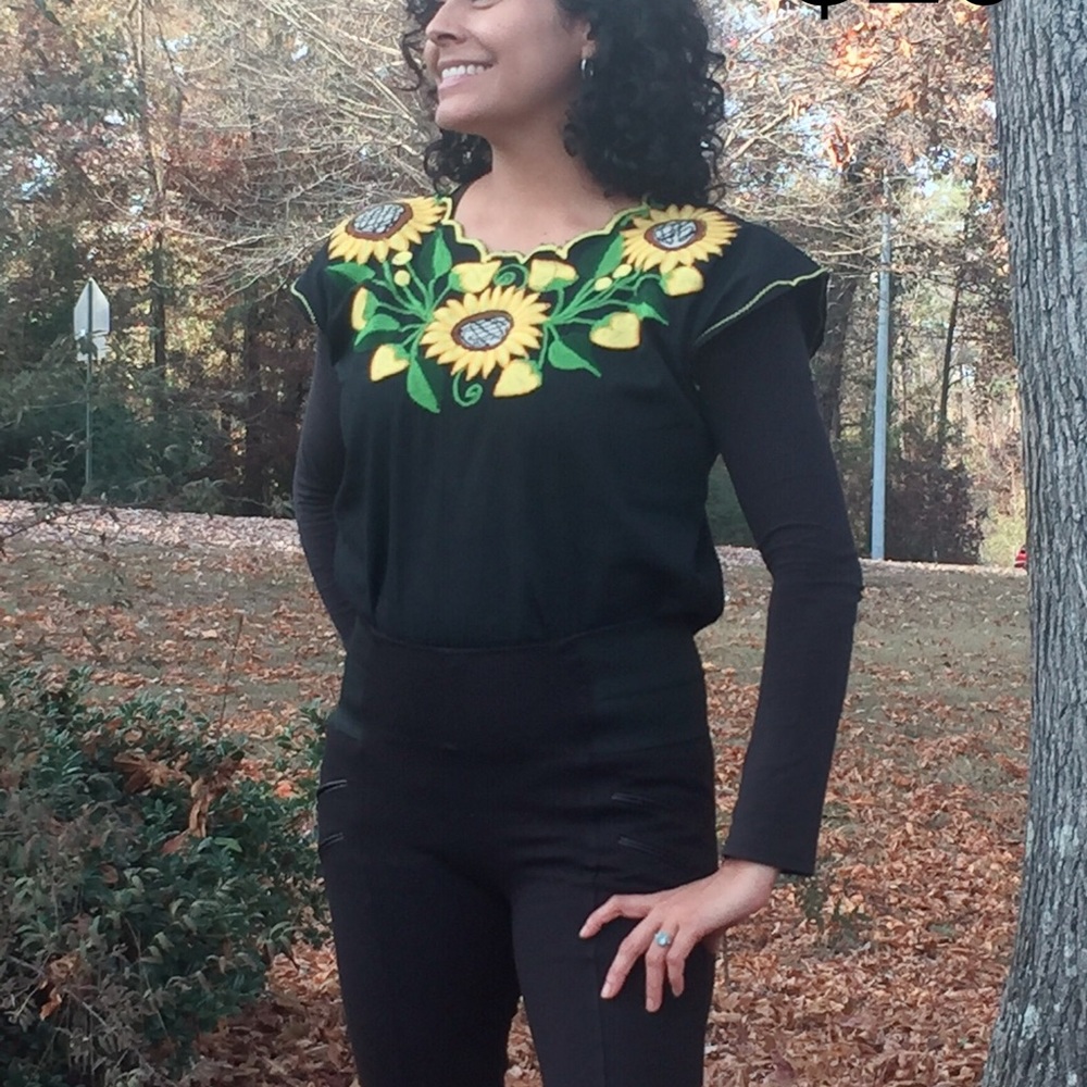 Mexican embroidered blouse